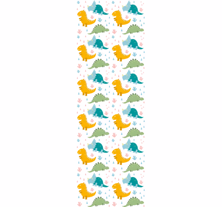 Tapeta dinozaury parada dinozaurów - TenStickers