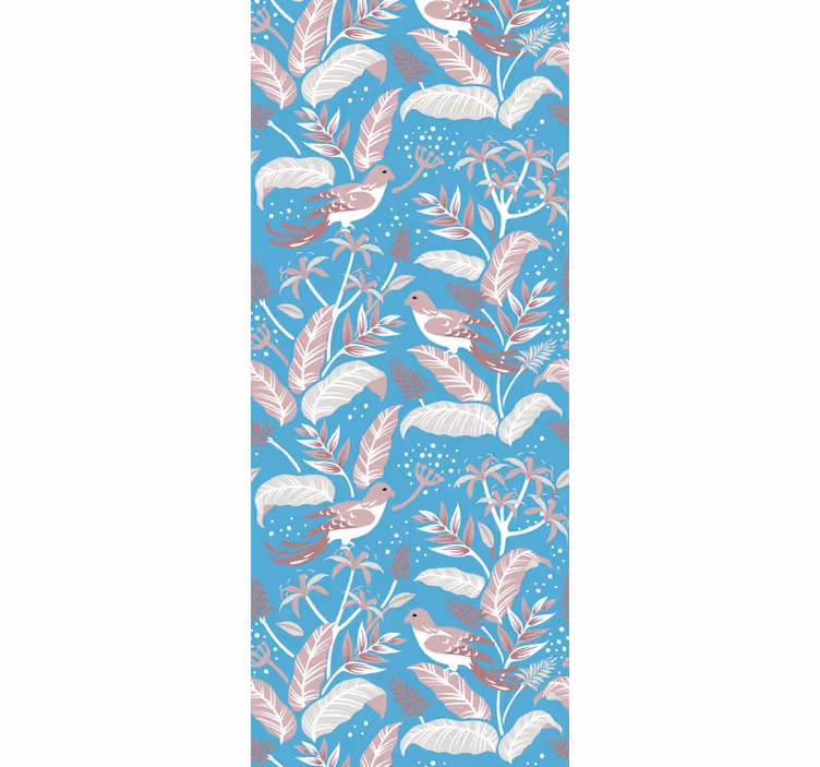 Tapeta ptaki botaniczny motyw ptasi - TenStickers