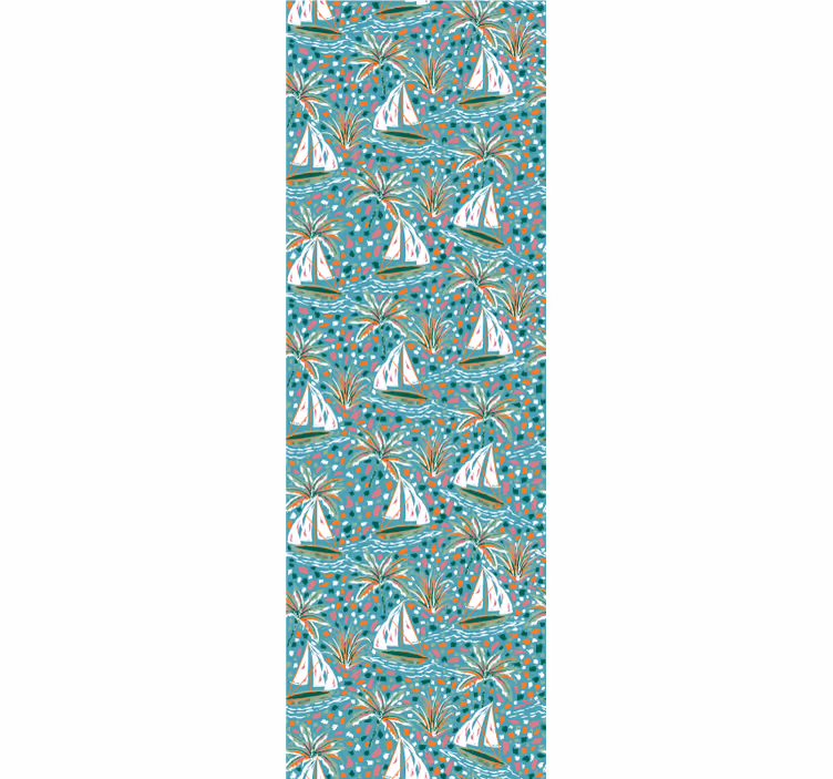Tapeta skandynawska motyw żeglarski - TenStickers