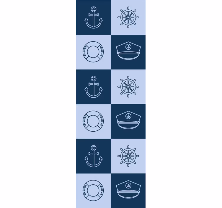 Tapeta kafelki wzór płytek marynistycznych - TenStickers