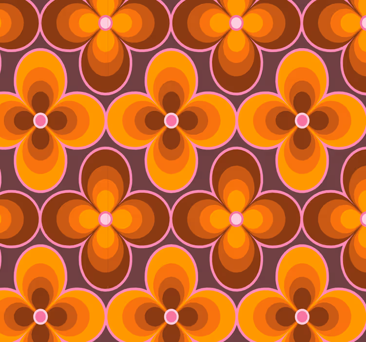 Tapeta geometrczyna geometryczny kwiatowy wybuch - TenStickers