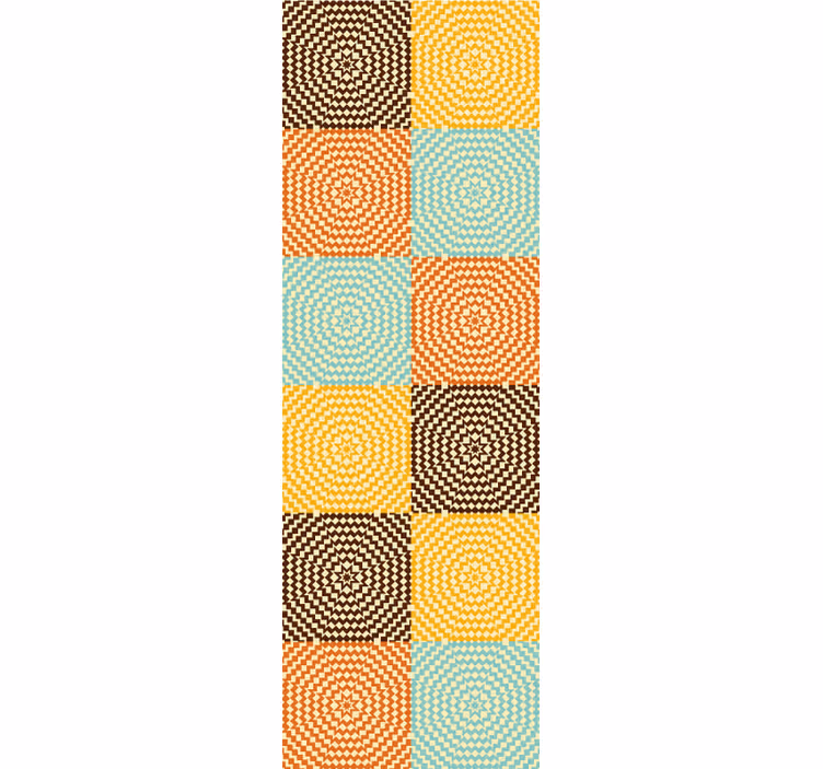 Tapeta geometrczyna geometryczne spiralne kwadraty - TenStickers