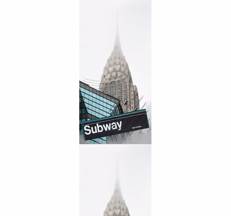 Tapeta miasto wejście do metra miejskiego - TenStickers
