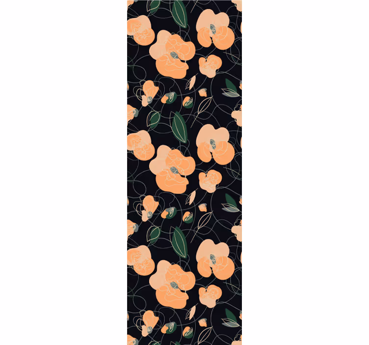Tapeta kwiaty wzór kwiatów botanicznych - TenStickers