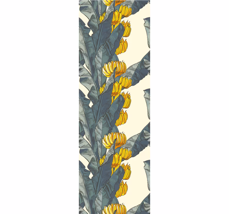 Tapeta natura kwiatowe liście bananowca - TenStickers