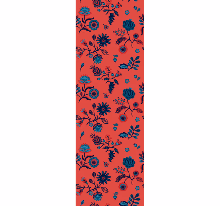 Tapeta kwiaty nakładka w kwiatowy wzór - TenStickers