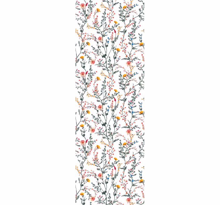 Tapeta kwiaty kwiatowy rozkład botaniczny - TenStickers
