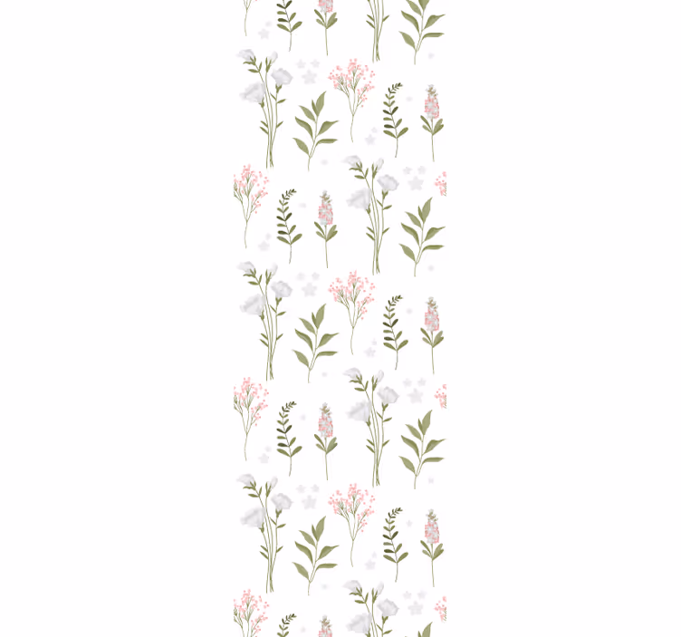 Tapeta kwiaty kwiatowy wzór elegancji - TenStickers