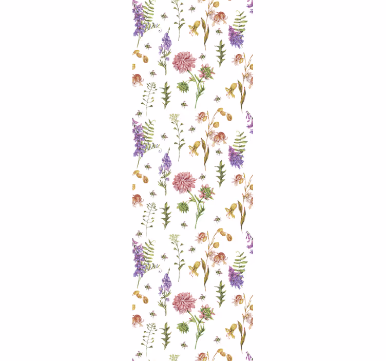 Tapeta kwiaty botaniczne kwiaty - TenStickers
