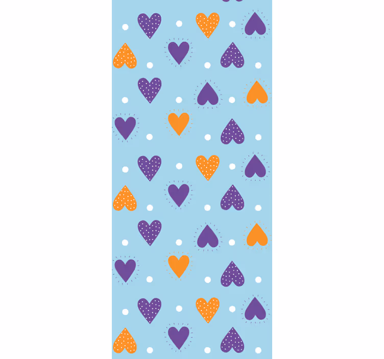 Tapeta do sypialni krople deszczu serca - TenStickers