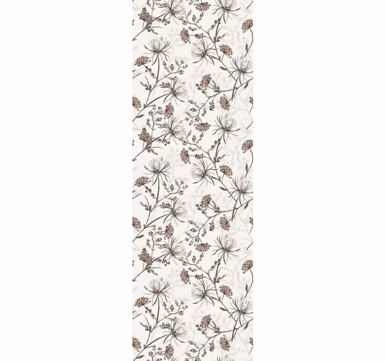 Tapeta kwiaty nadruki botaniczne - TenStickers