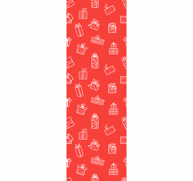 Tapeta Boże Narodzenie motyw wzoru prezentu - TenStickers