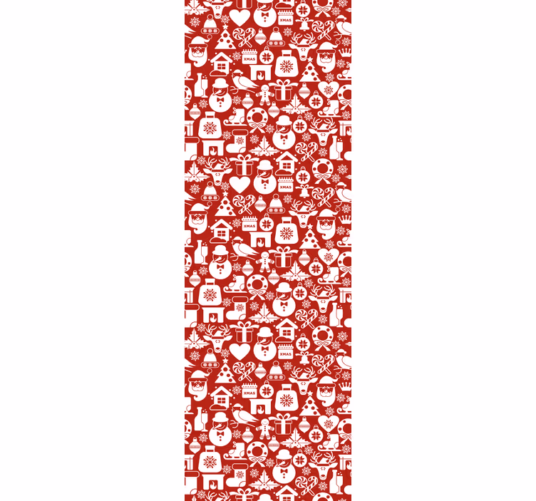 Tapeta Boże Narodzenie świąteczne wzory świąteczne - TenStickers