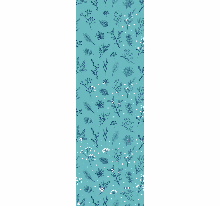 Tapeta Boże Narodzenie świąteczny botaniczny - TenStickers