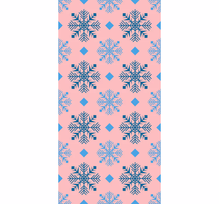 Tapeta świąteczna geometryczny wzór płatka śniegu - TenStickers