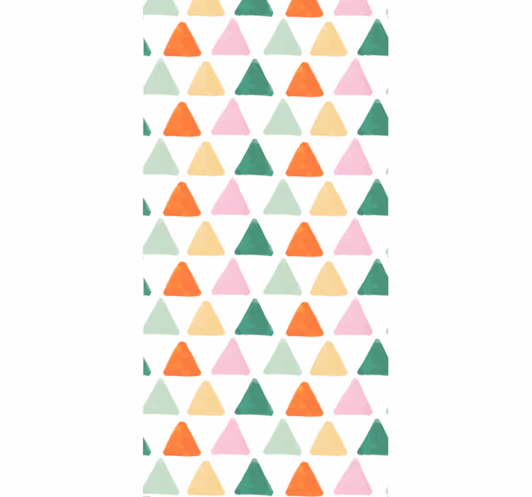 Tapeta geometrczyna kolorowy trójkątny wzór - TenStickers