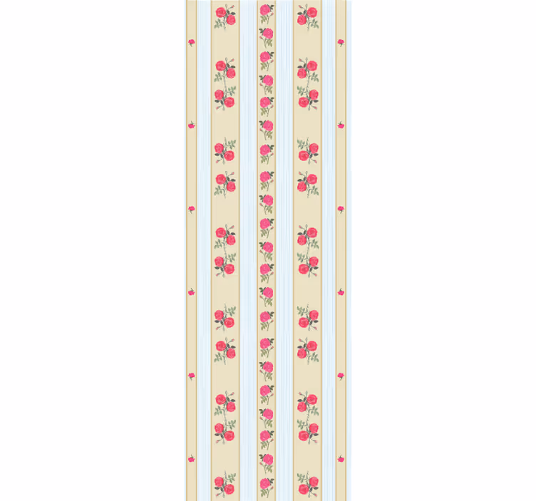 Tapeta w paski elegancja w kwiatowe paski - TenStickers