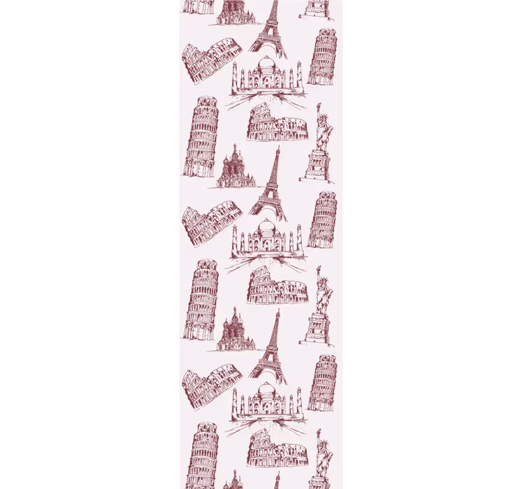Tapeta miasto ikoniczne pomniki - TenStickers