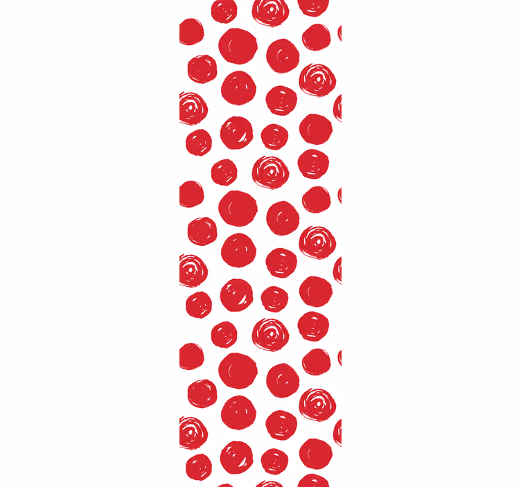 Tapeta kwiaty kwiatowy wzór w kropki - TenStickers