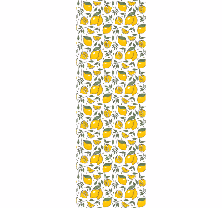 Tapeta natura wzór botaniczny cytryny - TenStickers