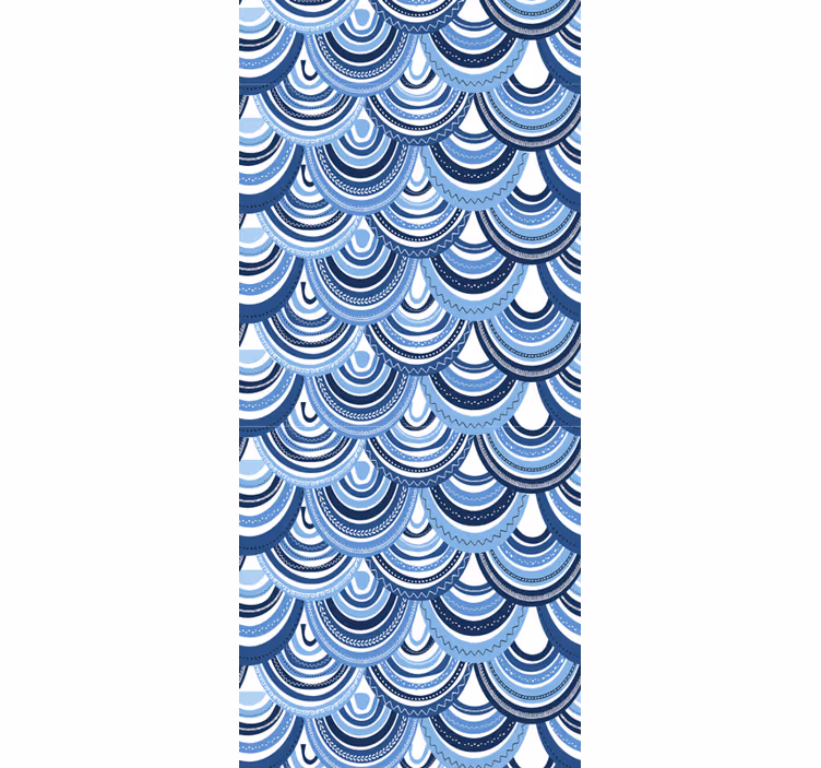 Tapeta geometrczyna wzór muszelki - TenStickers