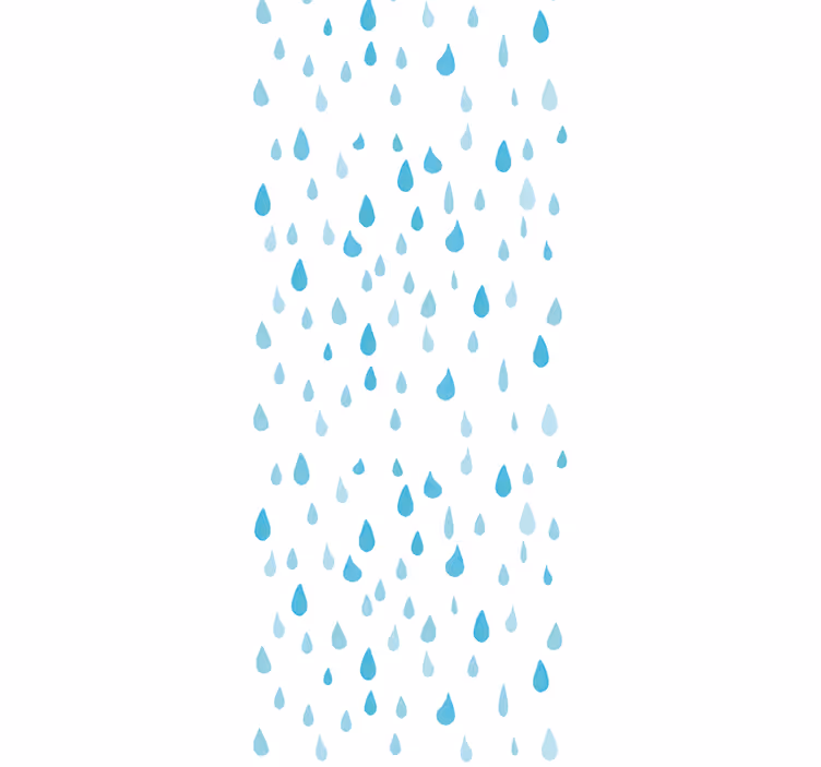 Tapeta natura wzór kropli deszczu - TenStickers