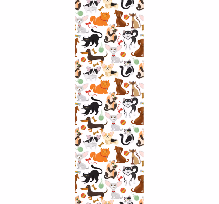 Tapeta zwierzęta zabawna ilustracja zwierzaka - TenStickers