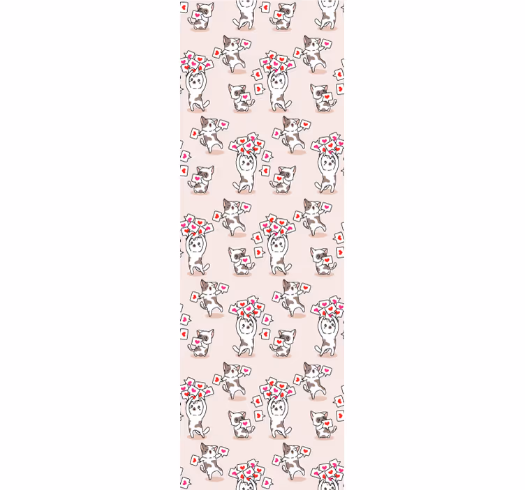 Tapeta koty zabawny wzór kota - TenStickers