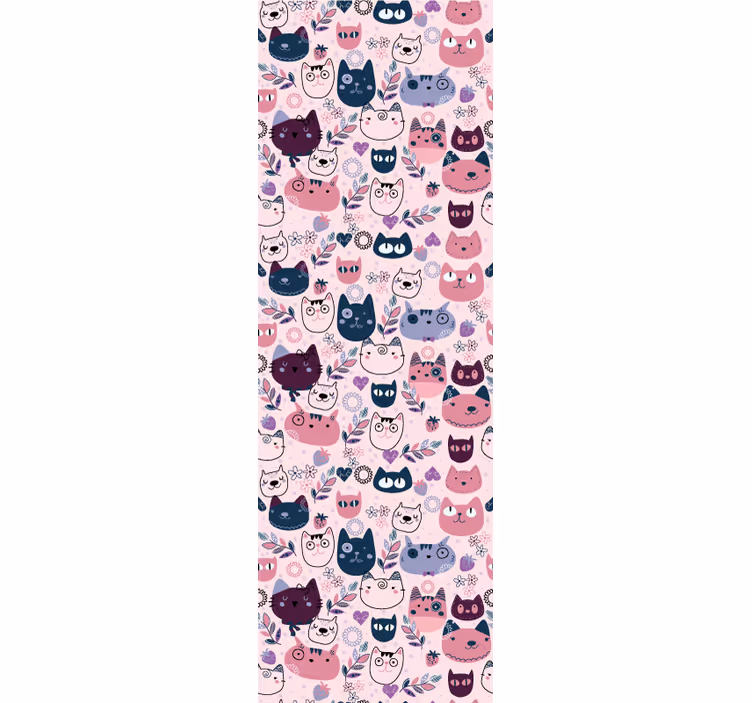 Tapeta koty zabawne kocie twarze - TenStickers