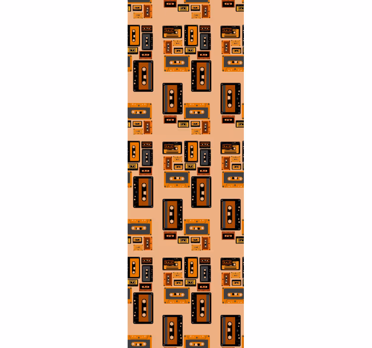 Tapeta sztuka retro kaseta magnetofonowa - TenStickers