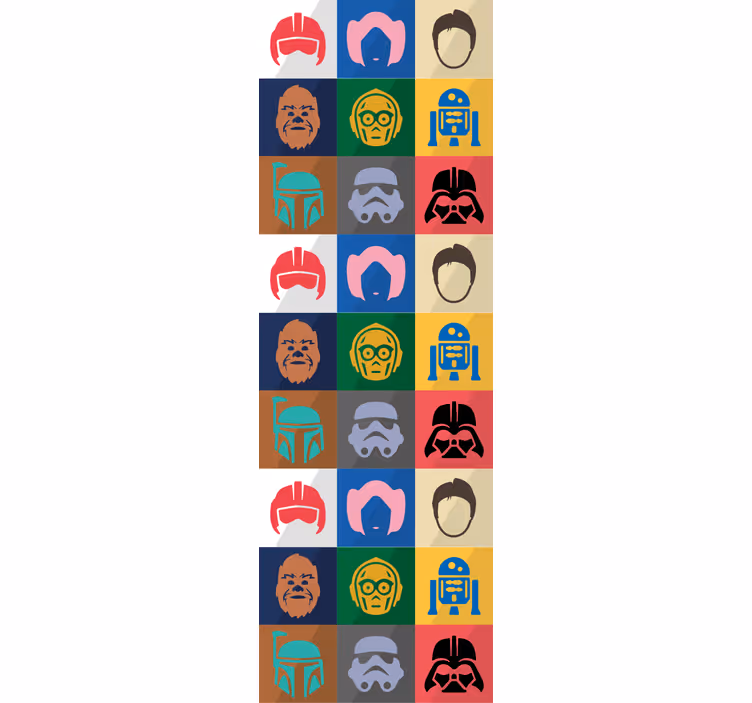 Tapeta sztuka kultowa siatka znaków - TenStickers