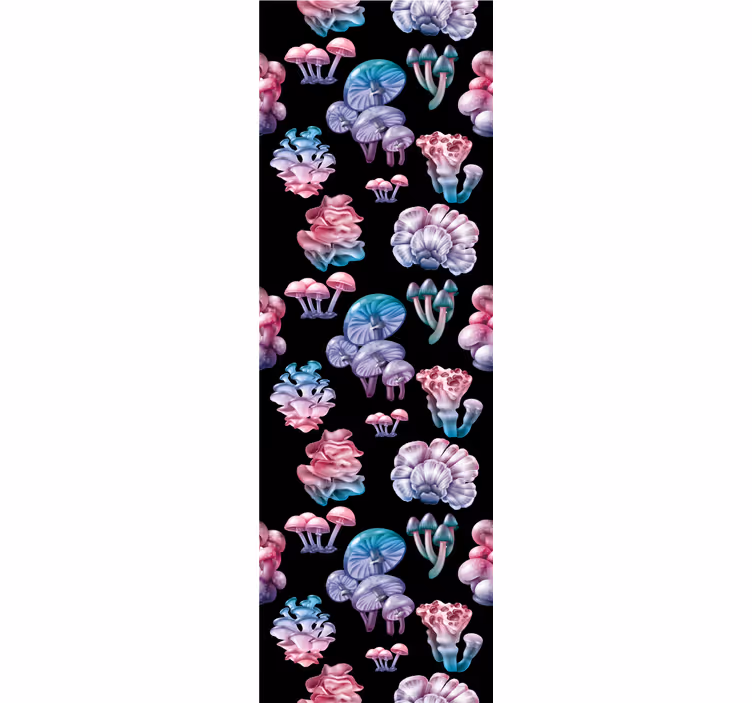 Tapeta sztuka kwiatowo-grzybowa fantazja - TenStickers