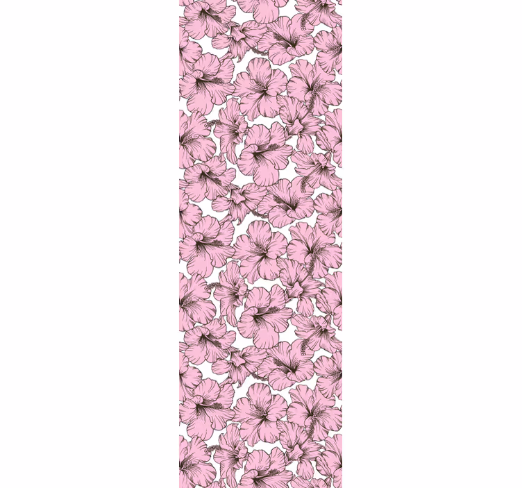 Tapeta kwiaty kompozycja kwiatowa z hibiskusa - TenStickers
