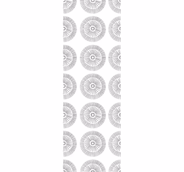 Tapeta do salonu minimalistyczne wzory kołowe - TenStickers