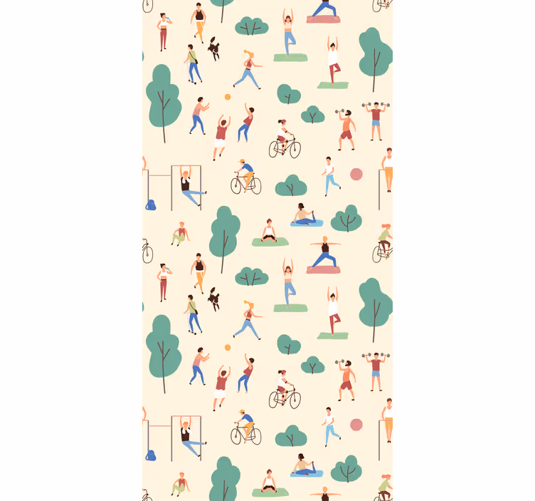Tapeta natura zajęcia na dworzu - TenStickers