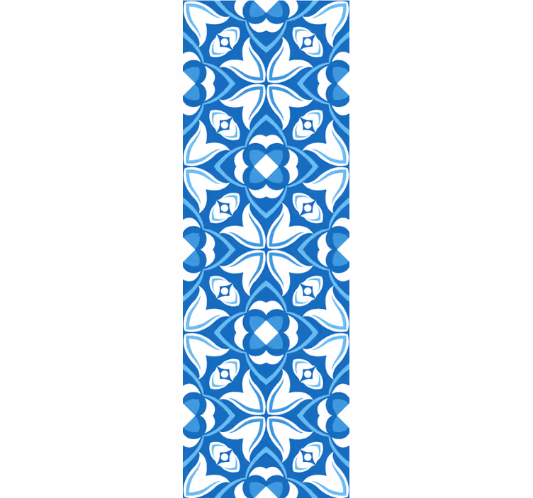 Tapeta kafelki eleganckie niebieskie wzory - TenStickers