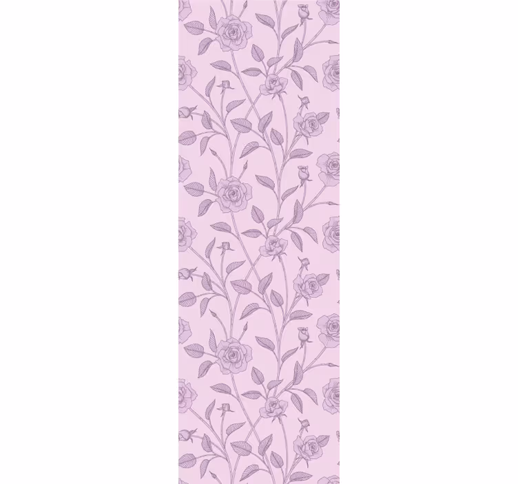 Tapeta kwiaty wzór kwiatowy lawendy - TenStickers