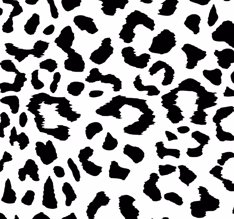 Tapeta leopard czarno-biały wzór dods - TenStickers
