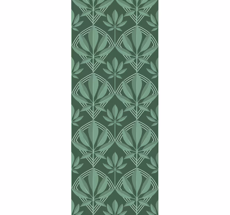 Tapeta do salonu zielony wzór pionowy - TenStickers