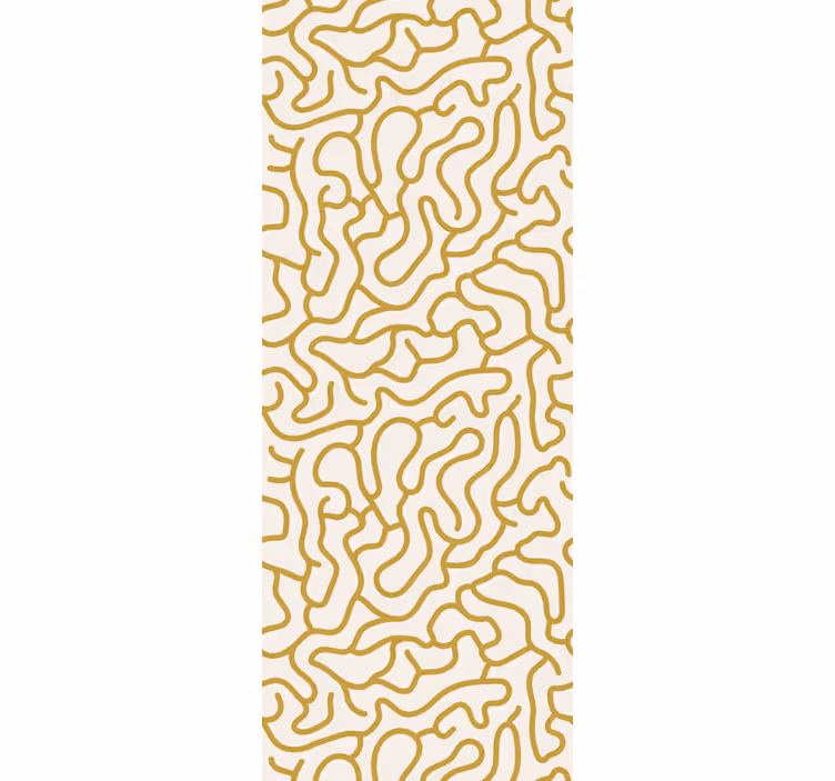 Tapeta geometrczyna wzór linii krzywej - TenStickers