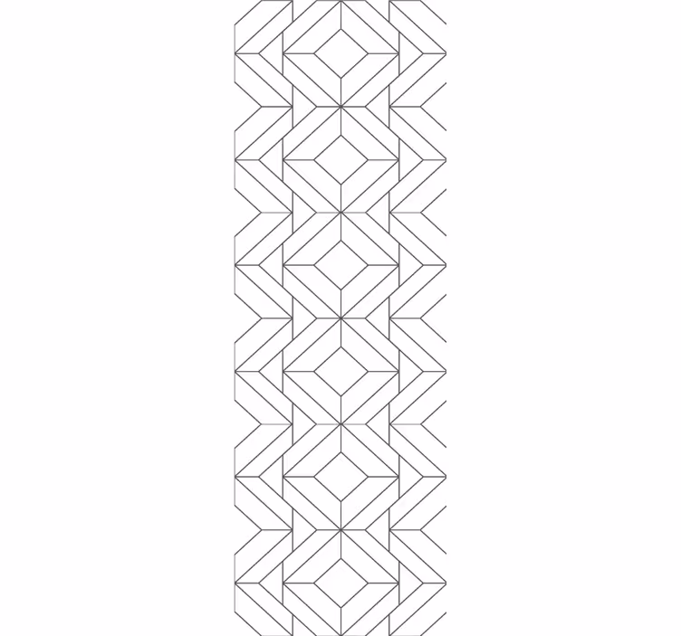 Tapeta geometrczyna nowoczesne wzorzyste elementy - TenStickers