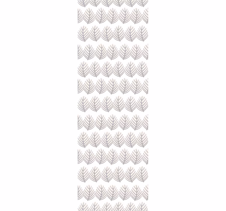 Tapeta liście prosty szary wzór - TenStickers