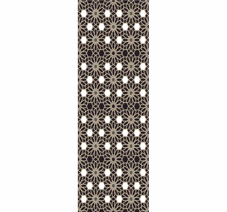 Tapeta kafelki w geometryczny kwiatowy wzór - TenStickers