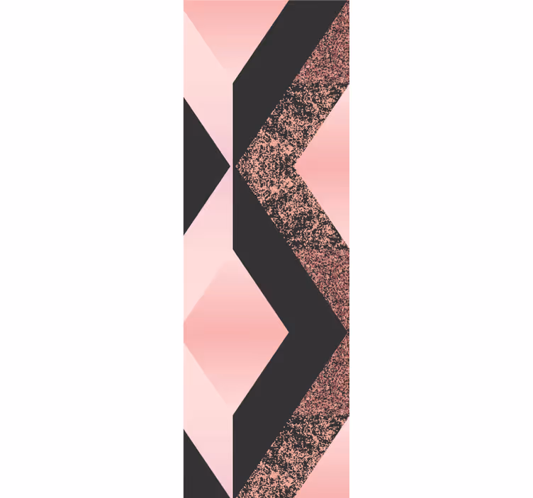 Tapeta geometrczyna abstrakcyjny różowy wzór - TenStickers