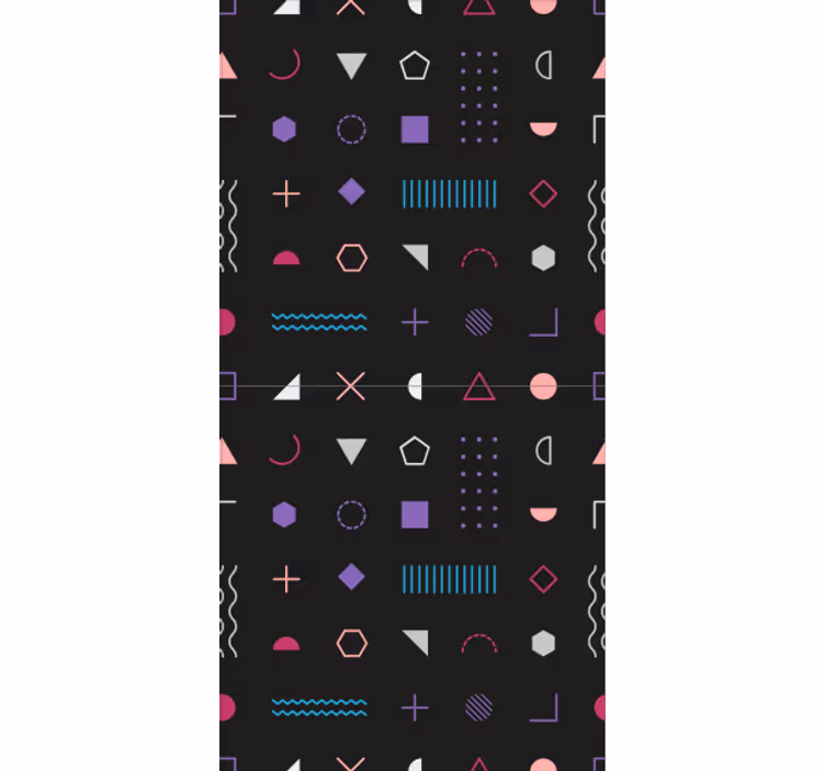 Tapeta geometrczyna kolorowe kształty - TenStickers