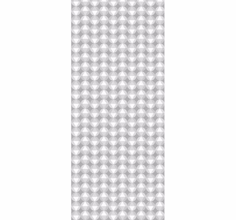 Tapety geometryczne szary okrągły wzór - TenStickers