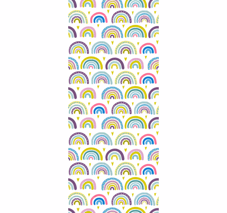 Tapeta dla dzieci kolorowy wzór tęczy - TenStickers