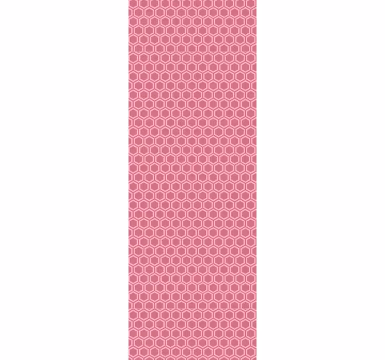 Tapeta tekstura Różowy geometryczny sześciokątny wystrój - TenStickers