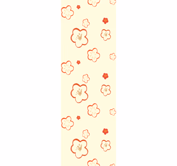 Tapeta kwiaty w delikatne wzory florystyczne - TenStickers