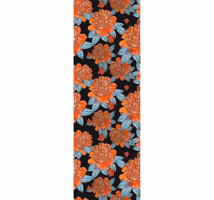 Tapeta kwiaty żywy, kolorowy design - TenStickers